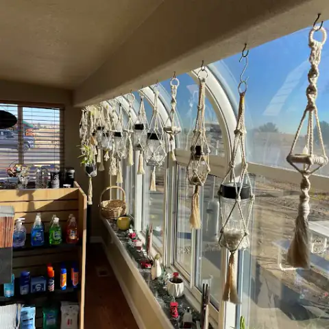 RV site with patio, fire ring and mountain views at a Colorado campground